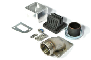 MRP Reed Valve System, long intake surface, 38mm complete set with VForce4 and carb rubber