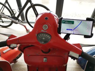 MRP Smartphonehalter V3, Vespa PX, Sprint, Rally, V50, PK. Inkl. Handyklemmung.