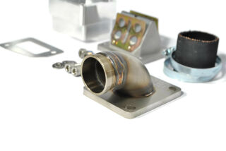 MRP Reed Valve System, long intake surface, 30mm complete set with RD350 reed and carb rubber